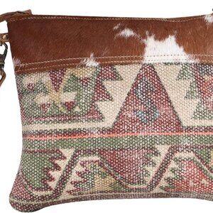 Merino Upcycled Canvas & Cowhide Leather Crossbody Bag S-1607